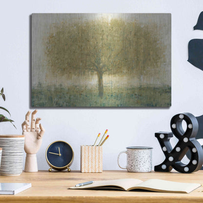 Luxe Metal Art 'Summer Day Tree I' by Tim O'Toole, Metal Wall Art,16x12