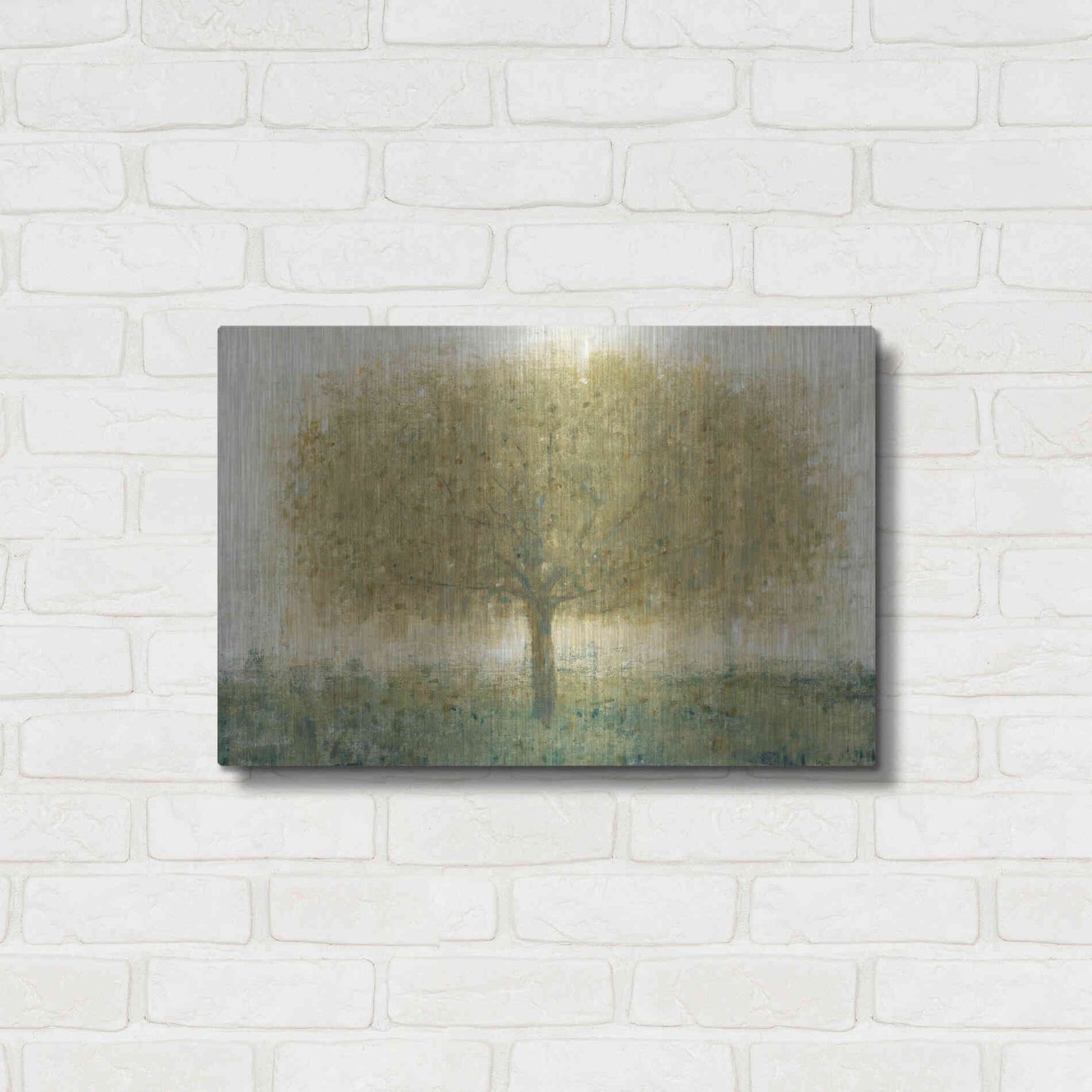 Luxe Metal Art 'Summer Day Tree I' by Tim O'Toole, Metal Wall Art,24x16