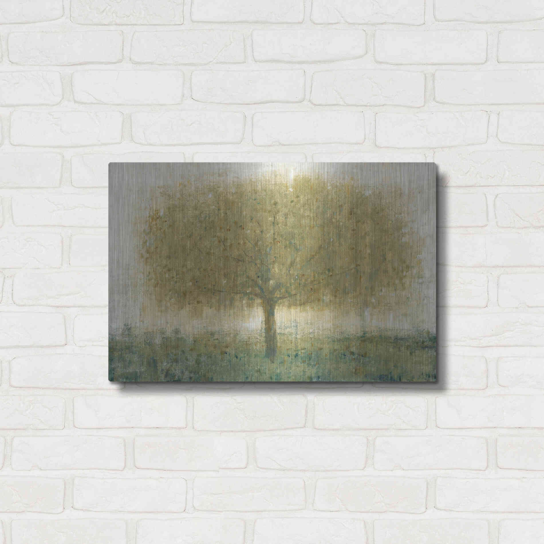 Luxe Metal Art 'Summer Day Tree I' by Tim O'Toole, Metal Wall Art,24x16