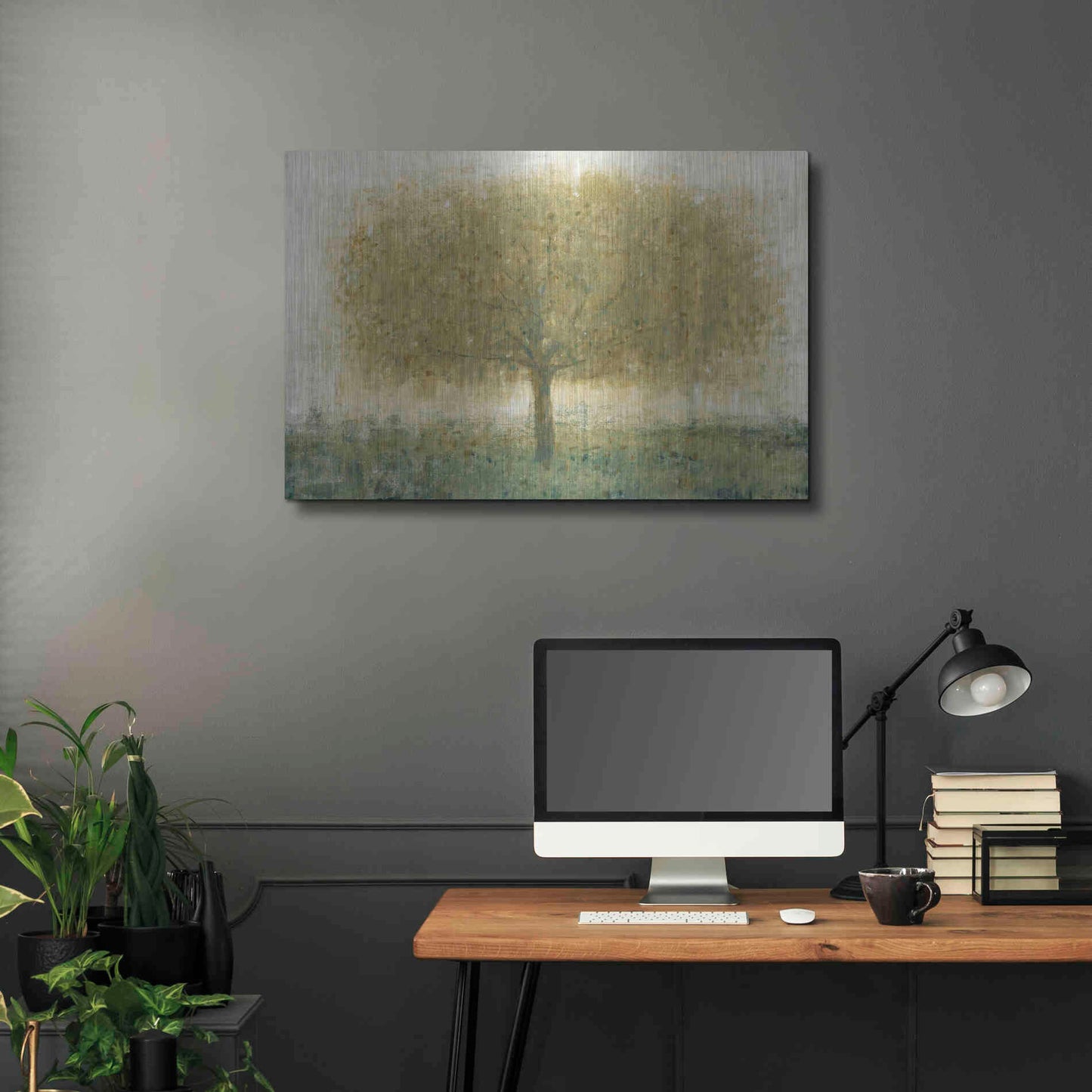 Luxe Metal Art 'Summer Day Tree I' by Tim O'Toole, Metal Wall Art,36x24