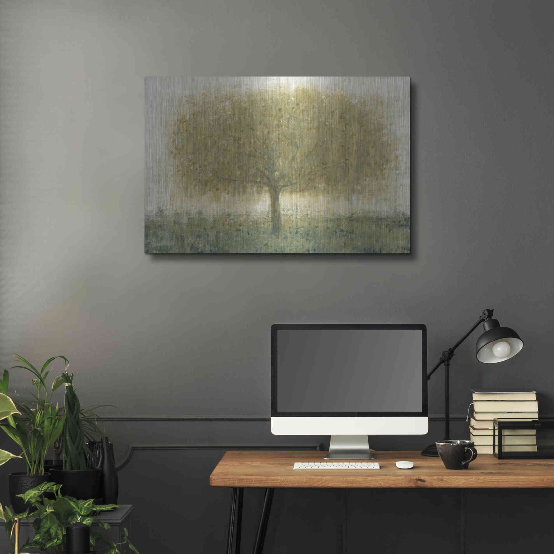Luxe Metal Art 'Summer Day Tree I' by Tim O'Toole, Metal Wall Art,36x24
