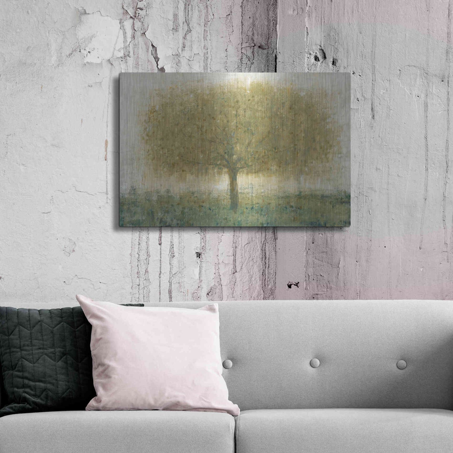 Luxe Metal Art 'Summer Day Tree I' by Tim O'Toole, Metal Wall Art,36x24