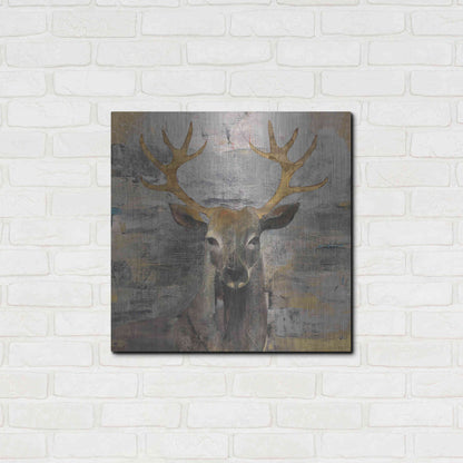 Luxe Metal Art 'The Leader Gold Light Grey' by Albena Hristova, Metal Wall Art,24x24