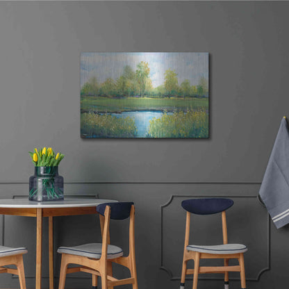 Luxe Metal Art 'Tranquil Park II' by Tim O'Toole, Metal Wall Art,36x24