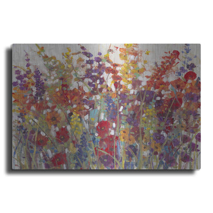 Luxe Metal Art 'Variety of Flowers II' by Tim O'Toole, Metal Wall Art