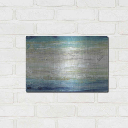 Luxe Metal Art 'Wave Length I' by Tim O'Toole, Metal Wall Art,16x12