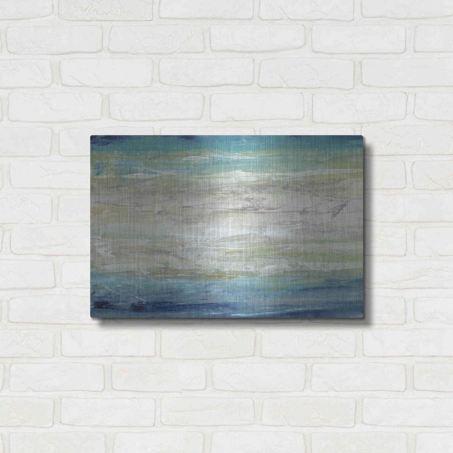 Luxe Metal Art 'Wave Length I' by Tim O'Toole, Metal Wall Art,24x16