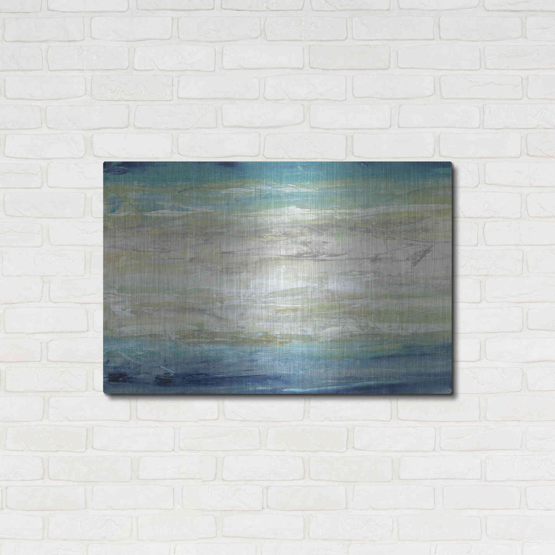 Luxe Metal Art 'Wave Length I' by Tim O'Toole, Metal Wall Art,36x24