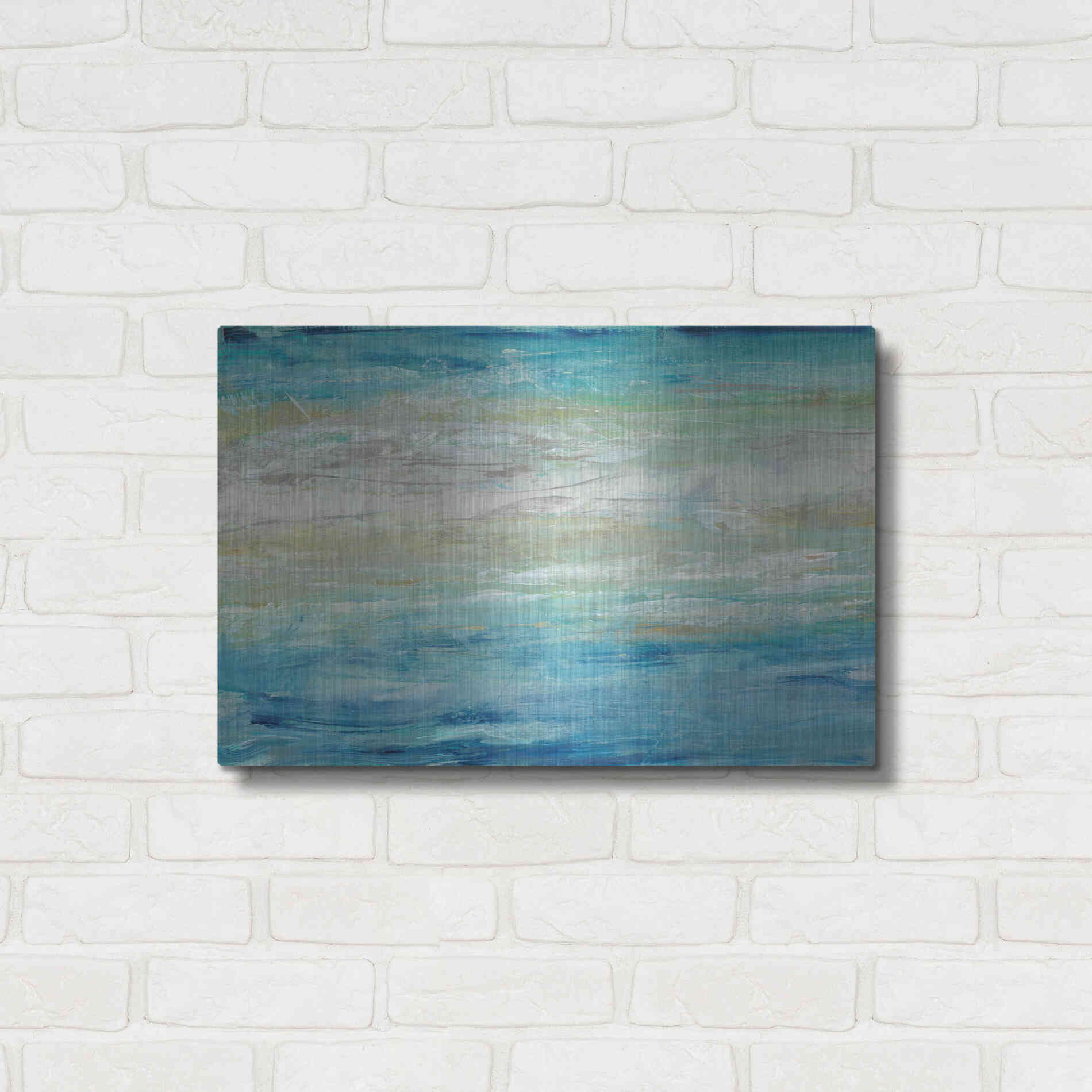 Luxe Metal Art 'Wave Length II' by Tim O'Toole, Metal Wall Art,24x16