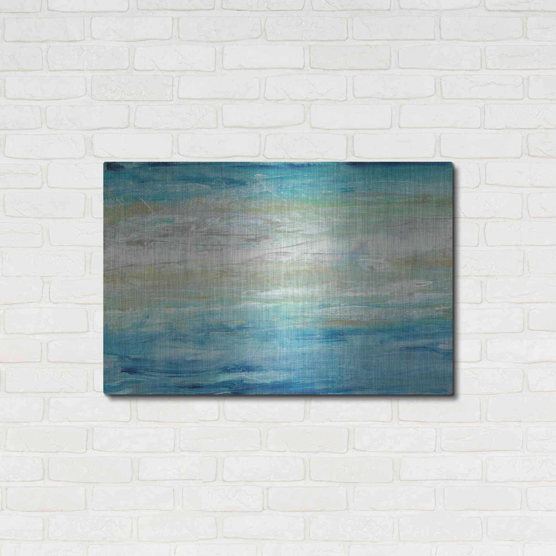 Luxe Metal Art 'Wave Length II' by Tim O'Toole, Metal Wall Art,36x24