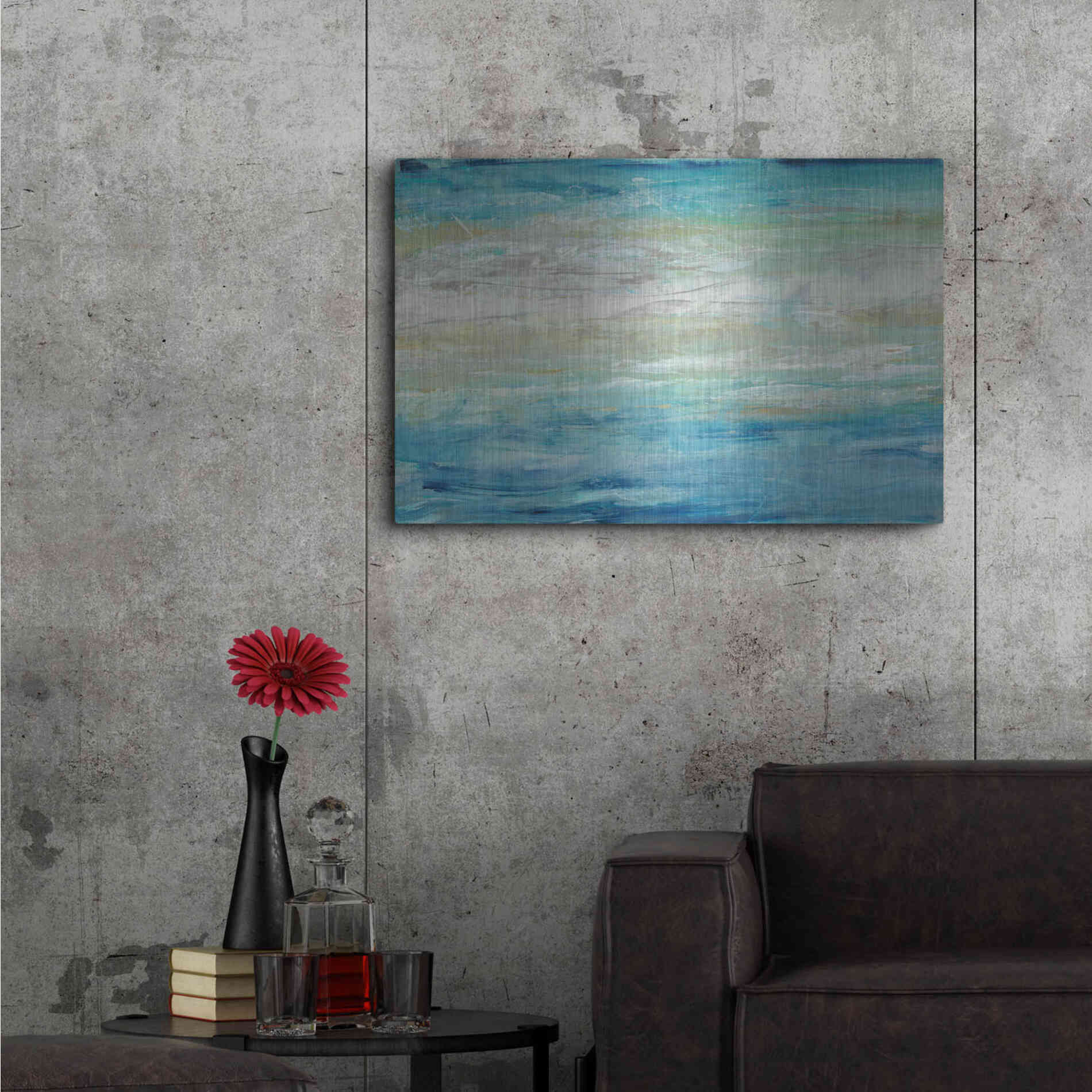 Luxe Metal Art 'Wave Length II' by Tim O'Toole, Metal Wall Art,36x24