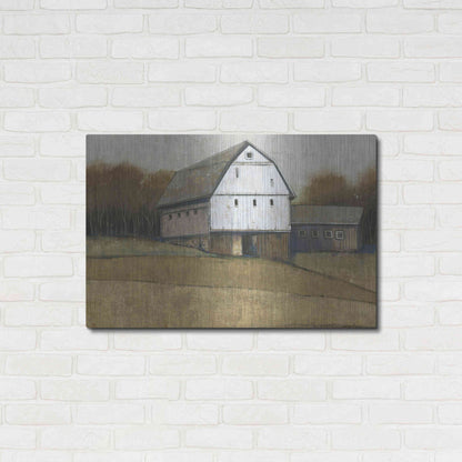 Luxe Metal Art 'White Barn View II' by Tim O'Toole, Metal Wall Art,36x24
