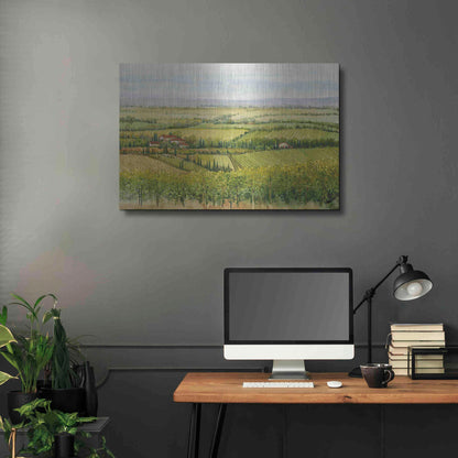 Luxe Metal Art 'Wine Country View I' by Tim O'Toole, Metal Wall Art,36x24