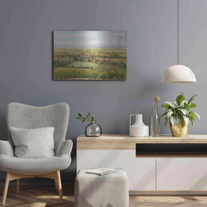Luxe Metal Art 'Wine Country View II' by Tim O'Toole, Metal Wall Art,24x16