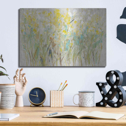 Luxe Metal Art 'Floral Cluster I' by Tim O'Toole, Metal Wall Art,16x12