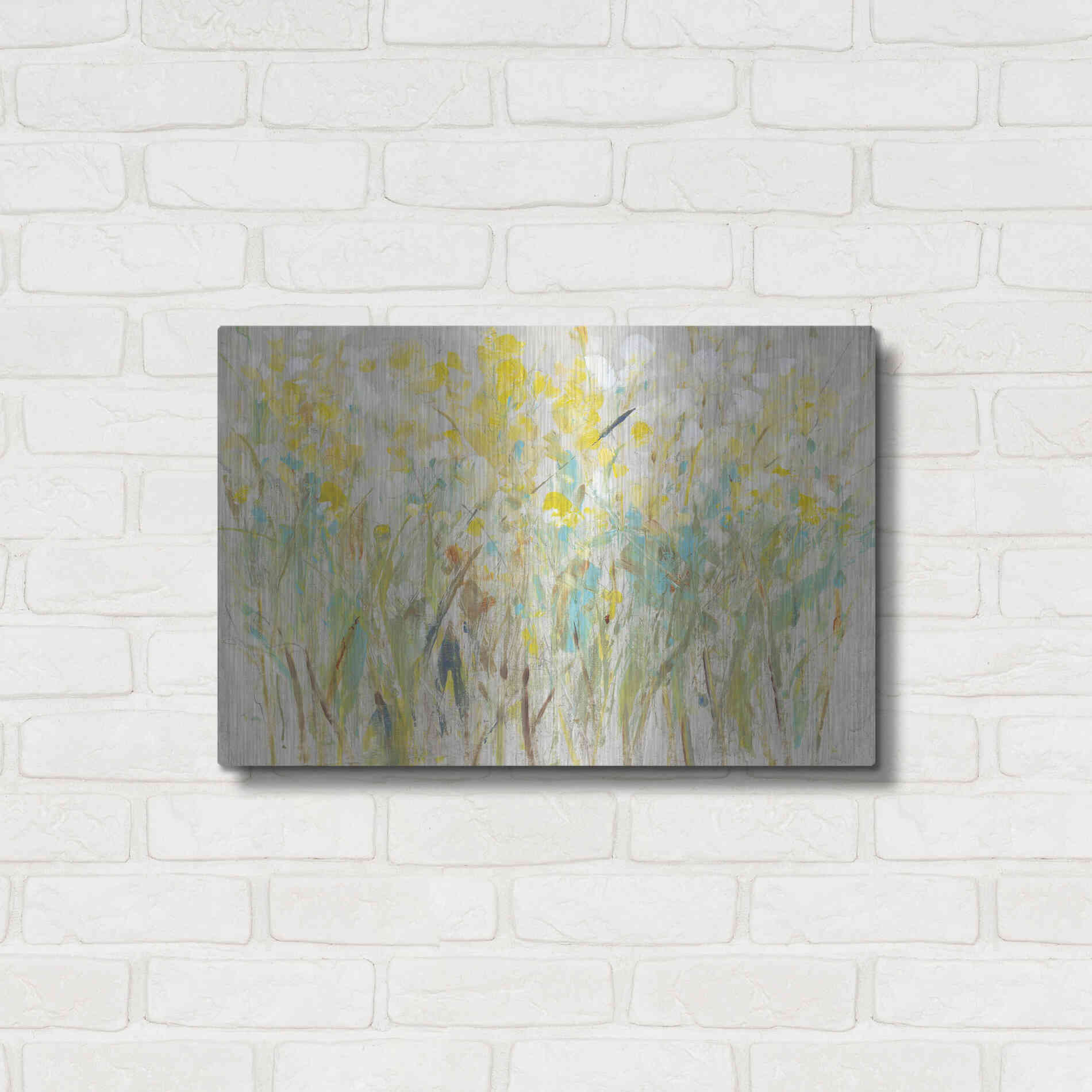 Luxe Metal Art 'Floral Cluster I' by Tim O'Toole, Metal Wall Art,24x16