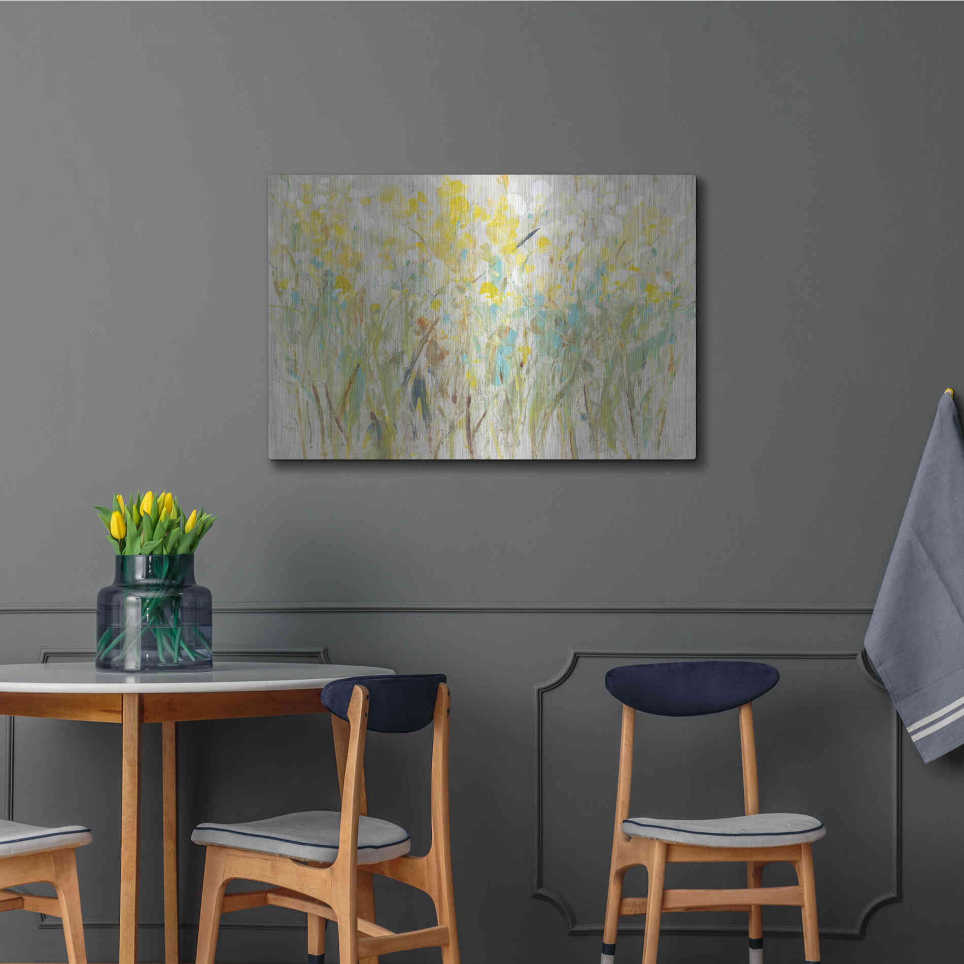 Luxe Metal Art 'Floral Cluster I' by Tim O'Toole, Metal Wall Art,36x24