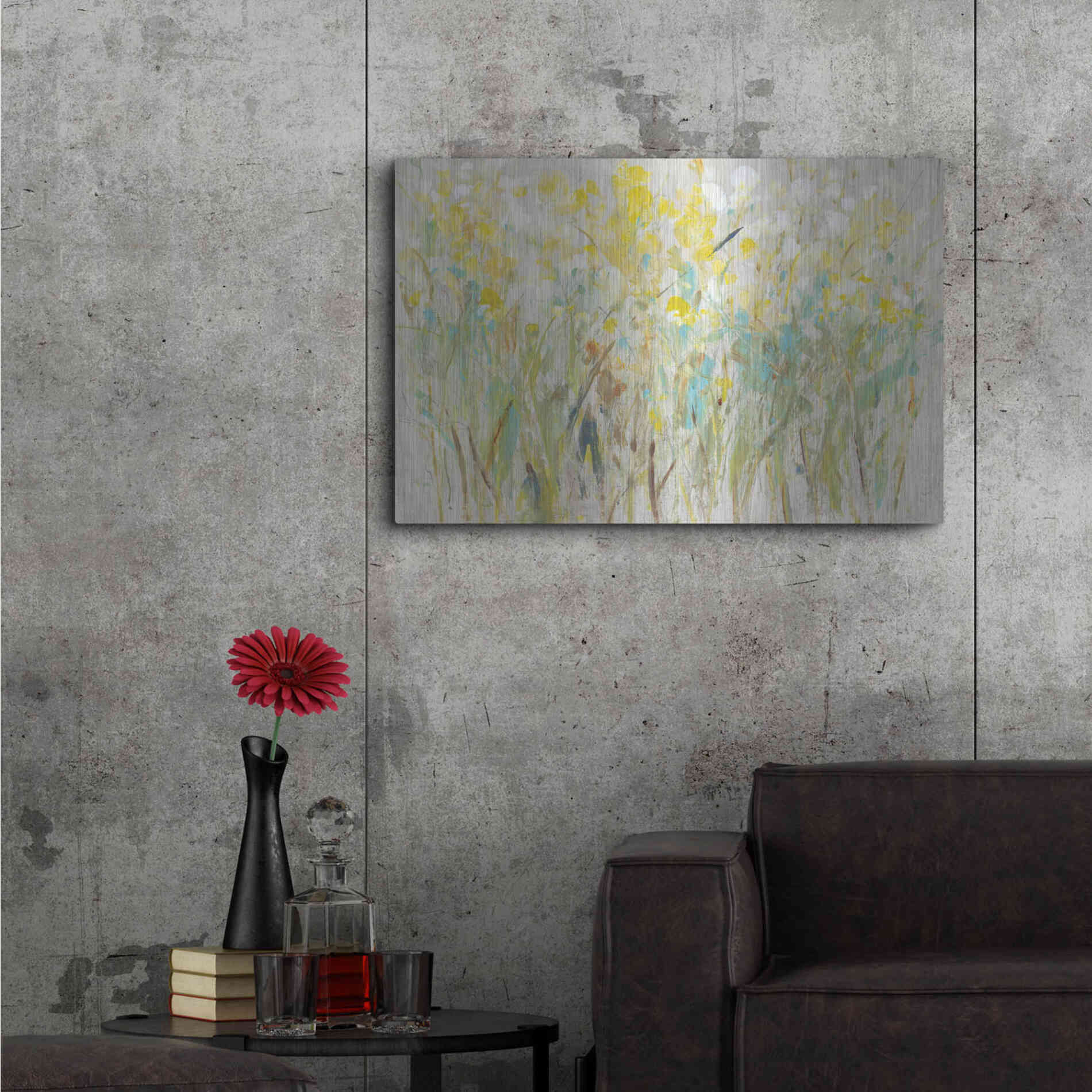 Luxe Metal Art 'Floral Cluster I' by Tim O'Toole, Metal Wall Art,36x24