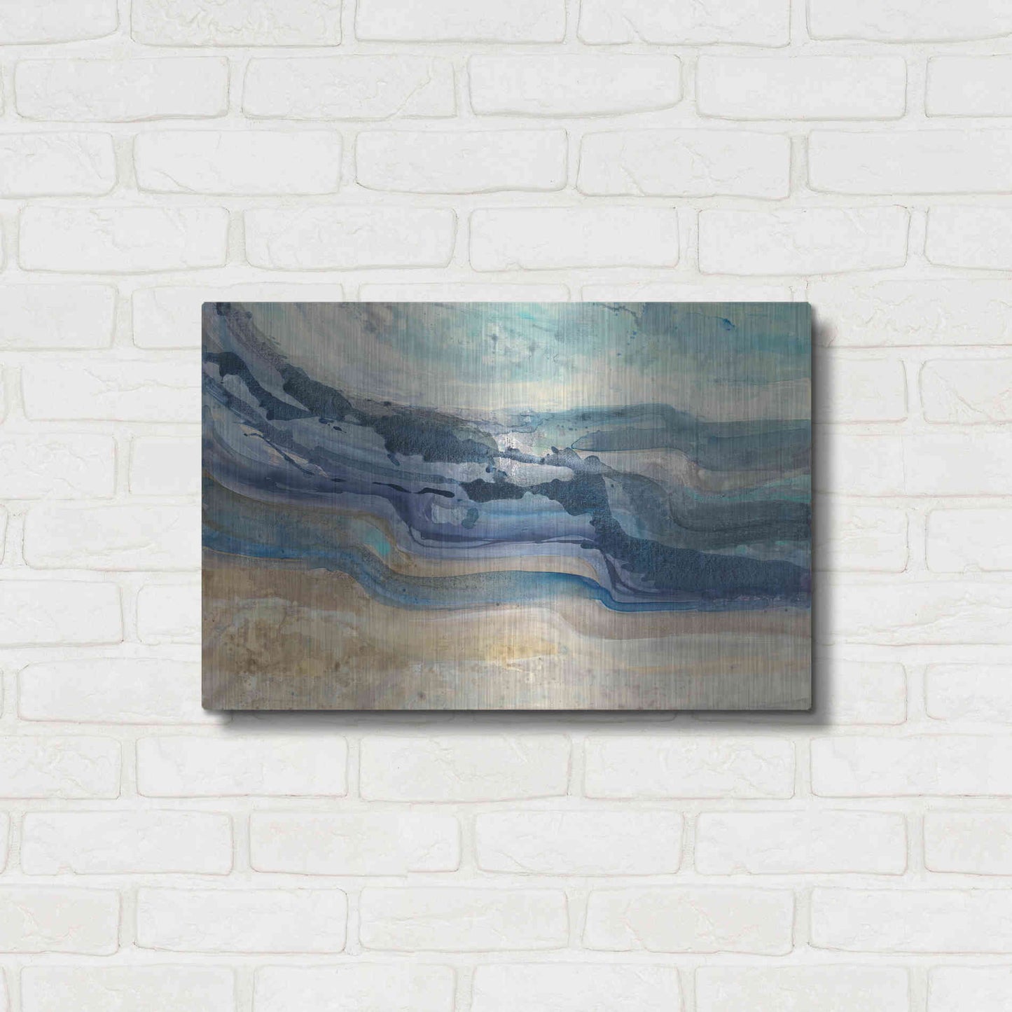 Luxe Metal Art 'Currents' by Albena Hristova, Metal Wall Art,24x16