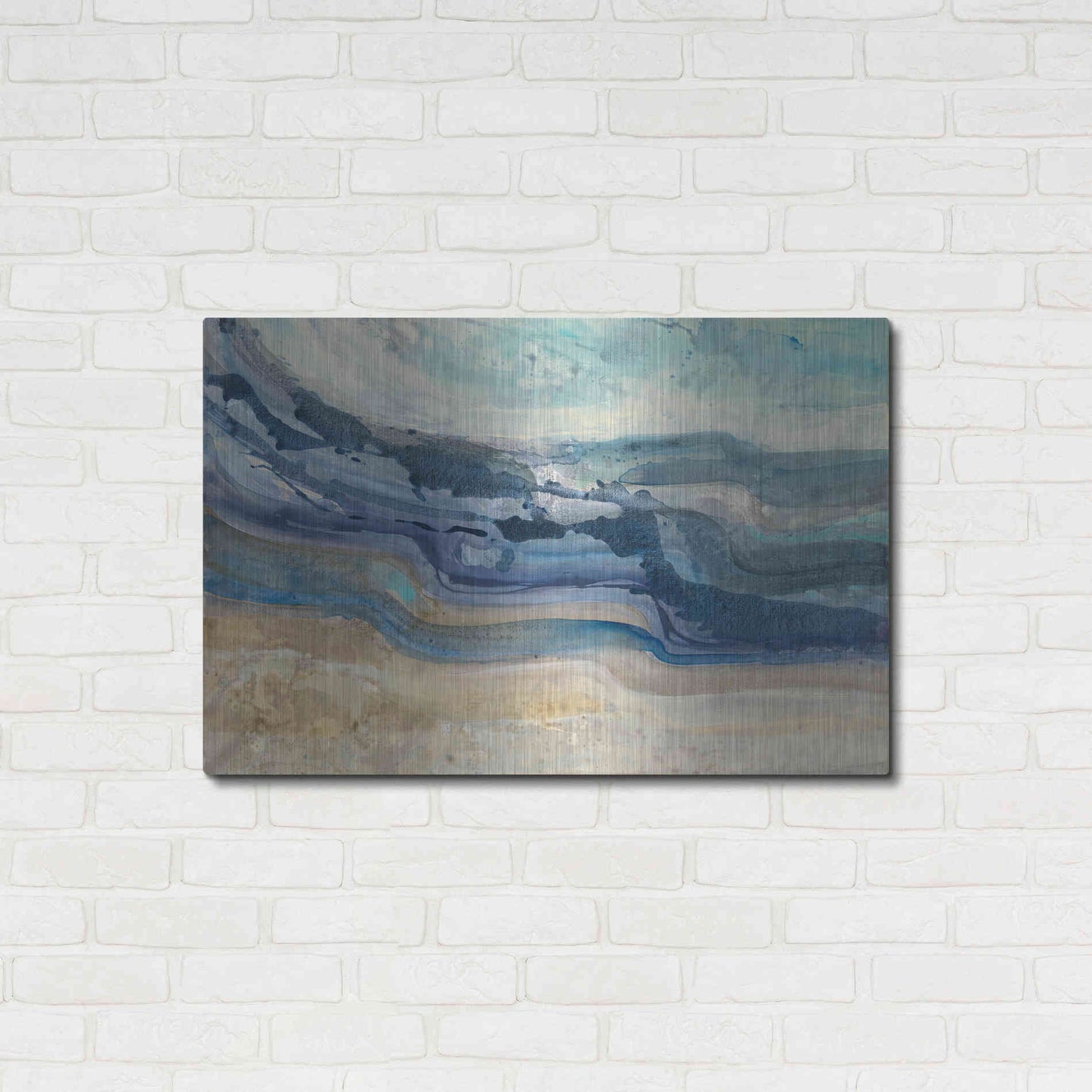 Luxe Metal Art 'Currents' by Albena Hristova, Metal Wall Art,36x24