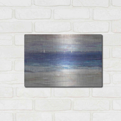 Luxe Metal Art 'Distant Regatta I' by Tim O'Toole, Metal Wall Art,16x12