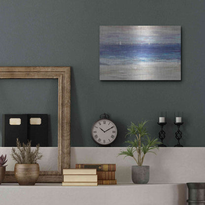 Luxe Metal Art 'Distant Regatta I' by Tim O'Toole, Metal Wall Art,16x12