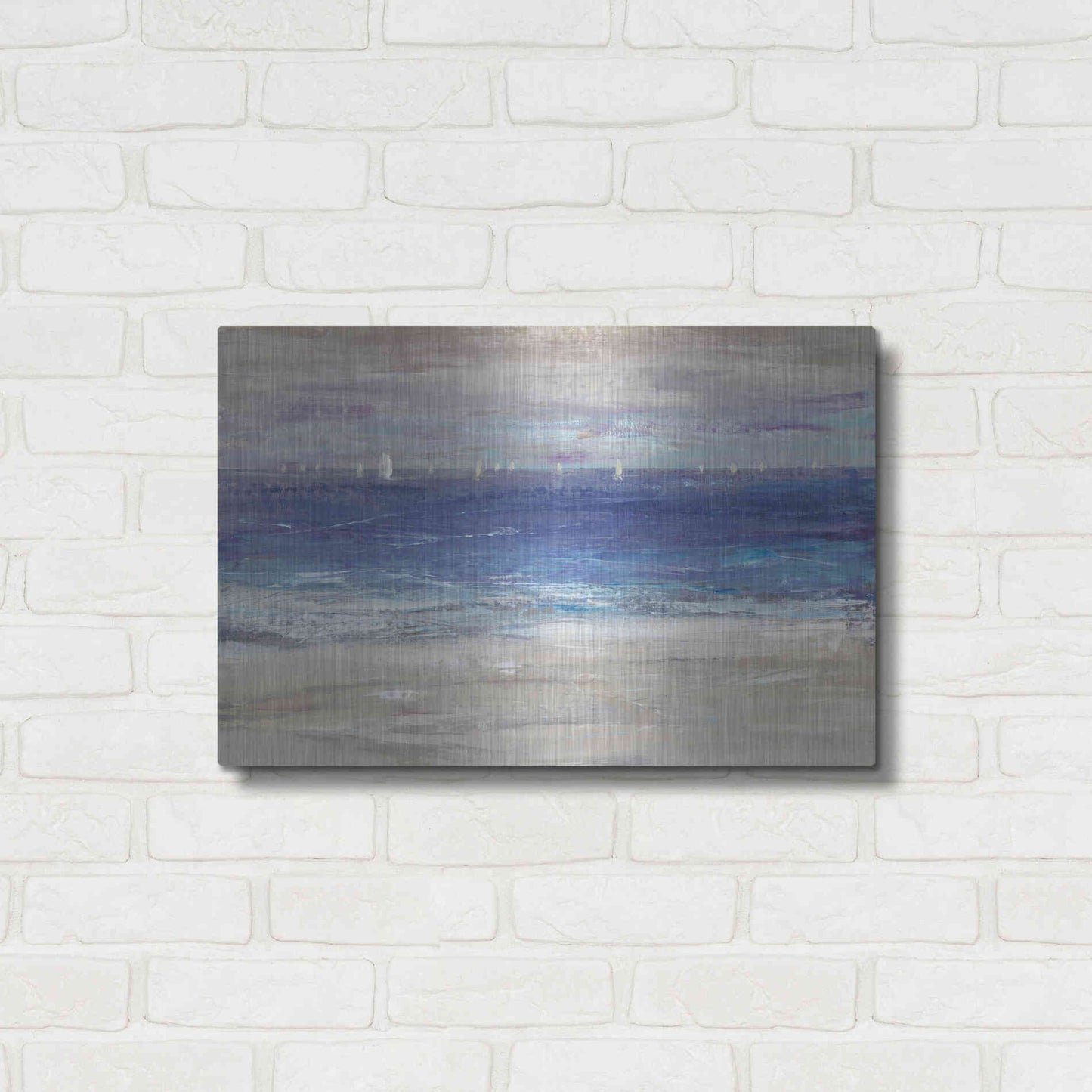 Luxe Metal Art 'Distant Regatta I' by Tim O'Toole, Metal Wall Art,24x16