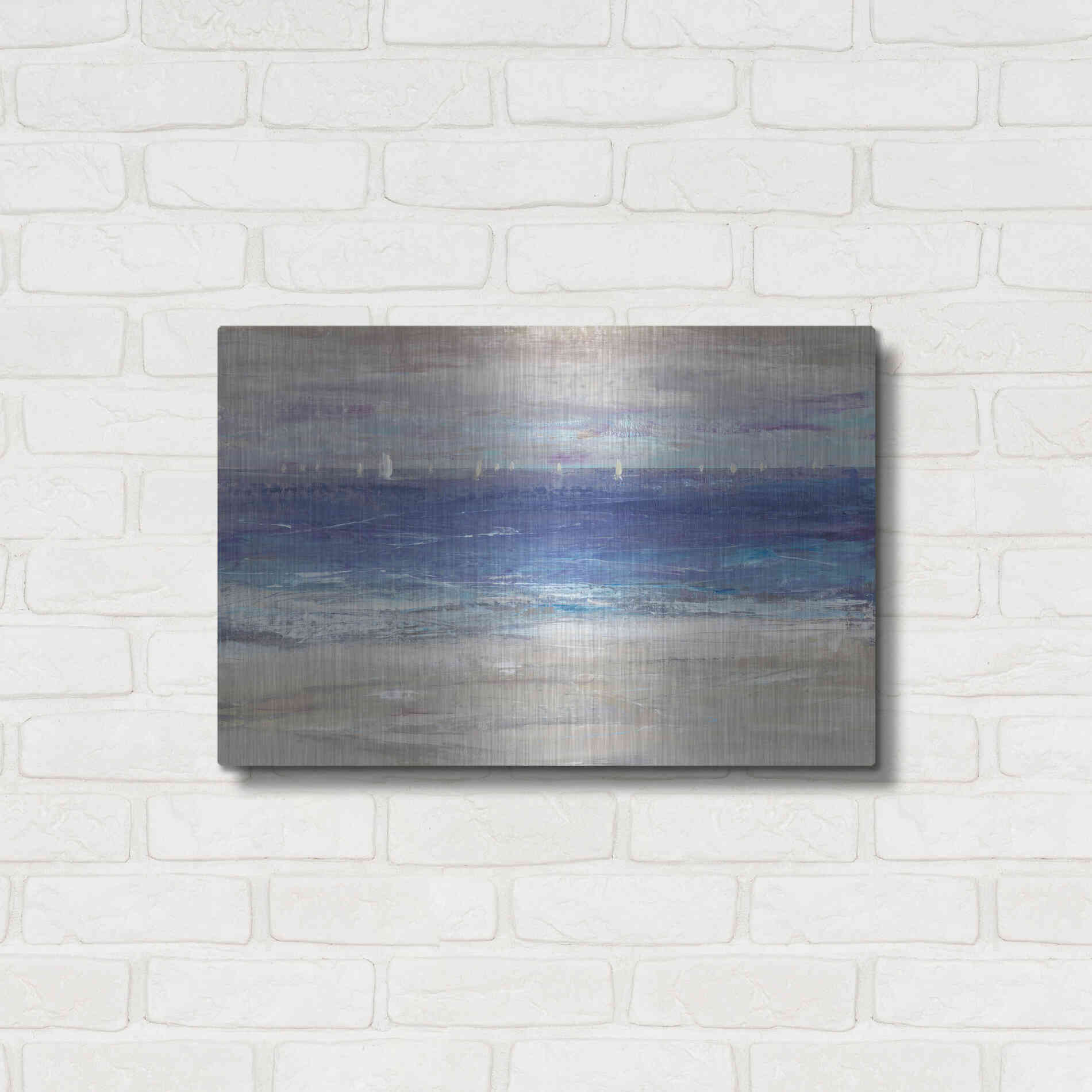 Luxe Metal Art 'Distant Regatta I' by Tim O'Toole, Metal Wall Art,24x16