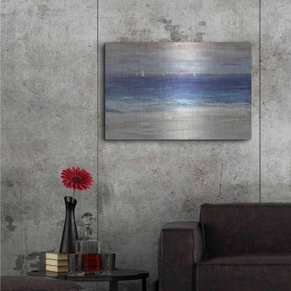Luxe Metal Art 'Distant Regatta I' by Tim O'Toole, Metal Wall Art,36x24