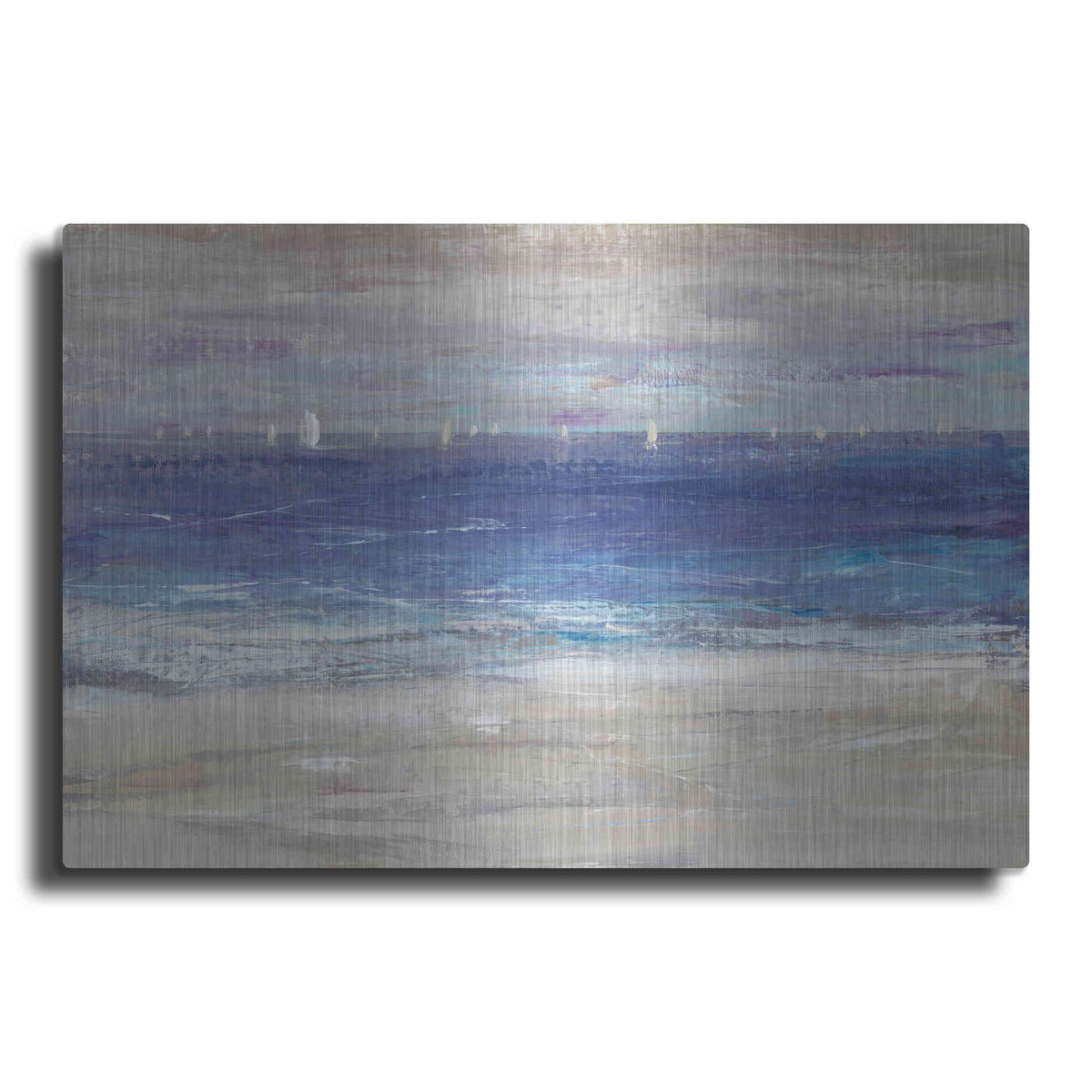 Luxe Metal Art 'Distant Regatta I' by Tim O'Toole, Metal Wall Art