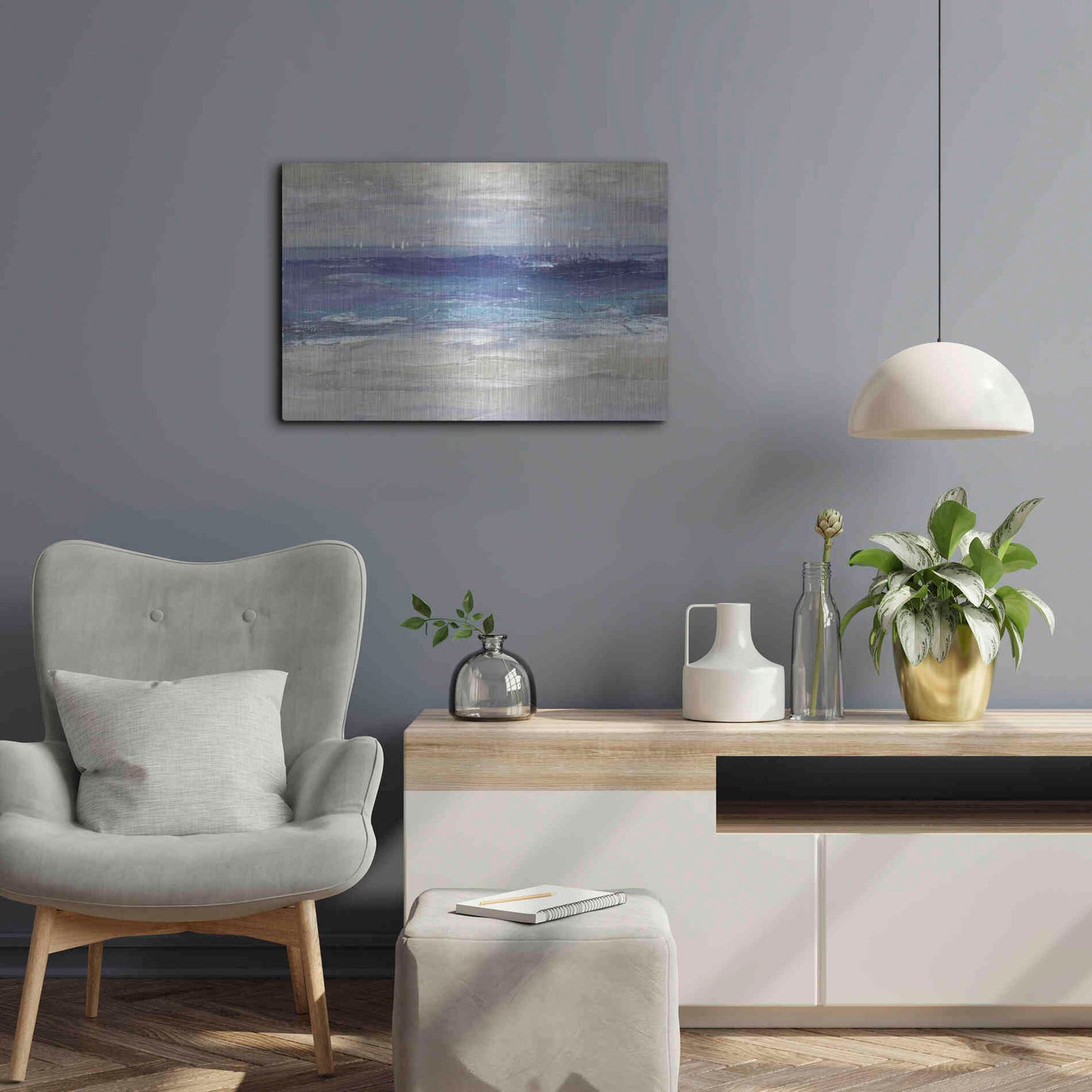 Luxe Metal Art 'Distant Regatta II' by Tim O'Toole, Metal Wall Art,24x16