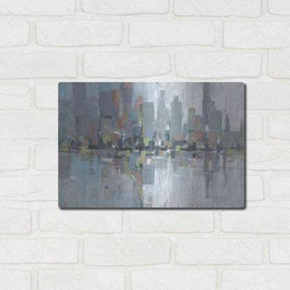 Luxe Metal Art 'Metro II' by Tim O'Toole, Metal Wall Art,16x12