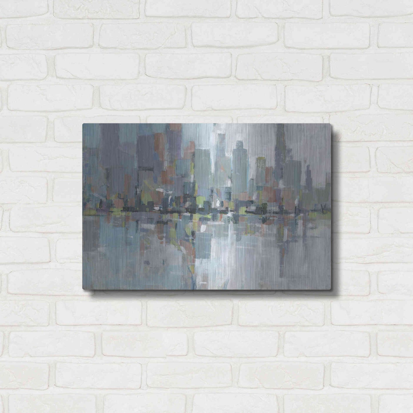 Luxe Metal Art 'Metro II' by Tim O'Toole, Metal Wall Art,24x16