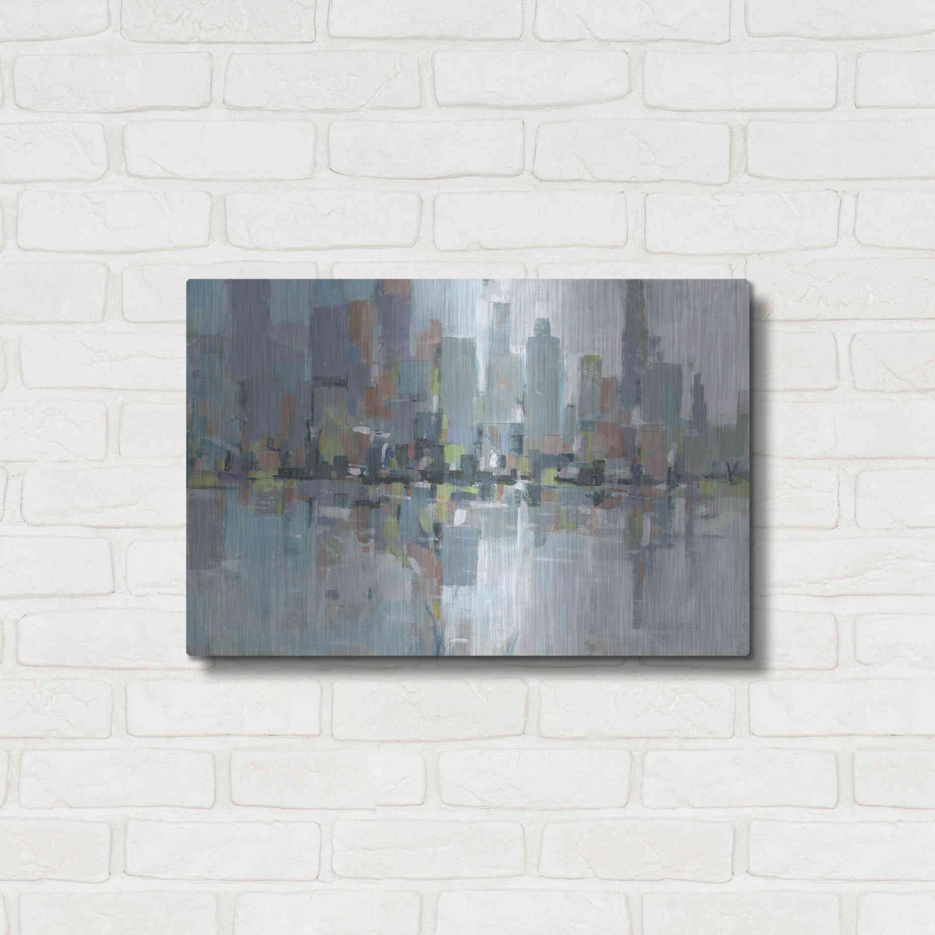 Luxe Metal Art 'Metro II' by Tim O'Toole, Metal Wall Art,24x16