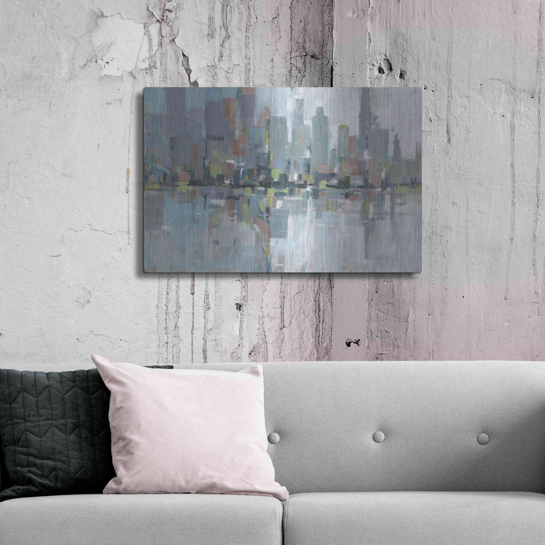 Luxe Metal Art 'Metro II' by Tim O'Toole, Metal Wall Art,36x24