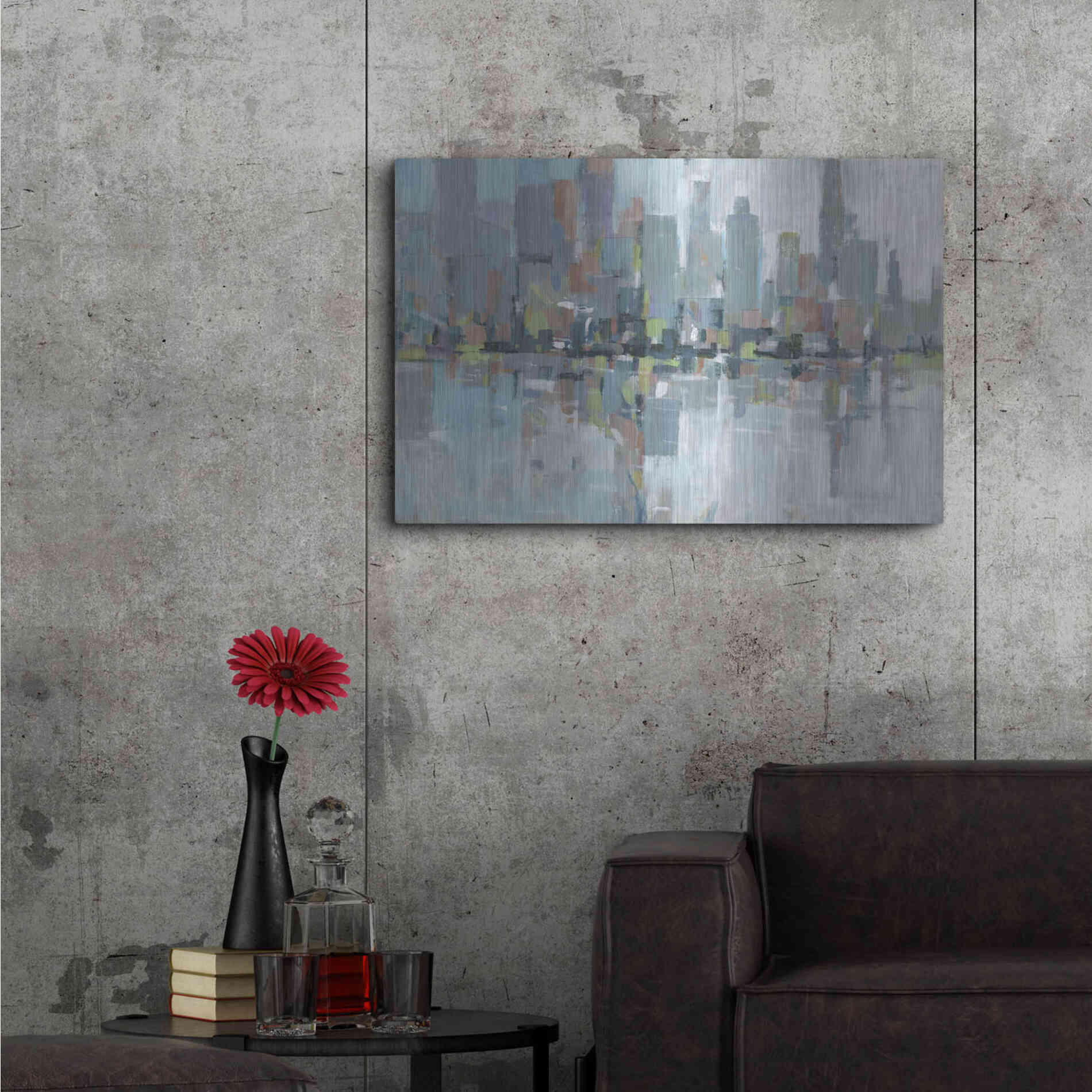 Luxe Metal Art 'Metro II' by Tim O'Toole, Metal Wall Art,36x24