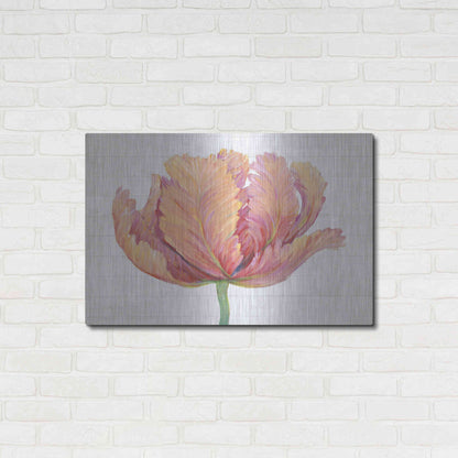 Luxe Metal Art 'Single Pink Bloom I' by Tim O'Toole, Metal Wall Art,36x24