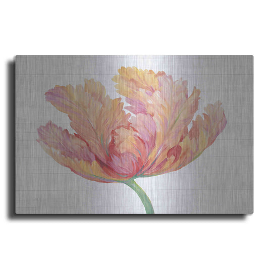 Luxe Metal Art 'Single Pink Bloom II' by Tim O'Toole, Metal Wall Art