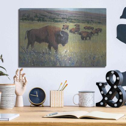 Luxe Metal Art 'Animals of the West I' by Tim O'Toole, Metal Wall Art,16x12