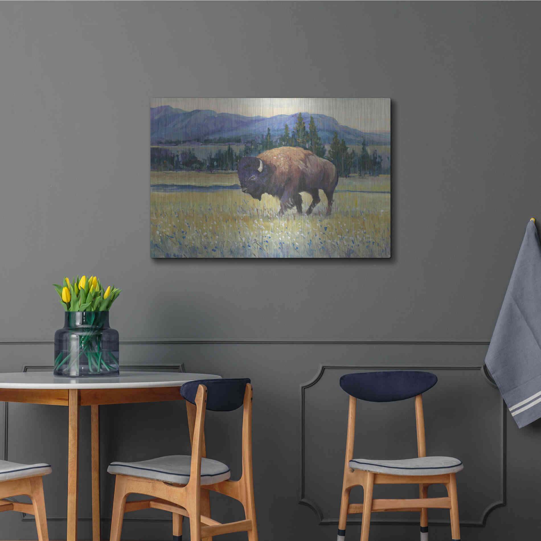 Luxe Metal Art 'Animals of the West II' by Tim O'Toole, Metal Wall Art,36x24