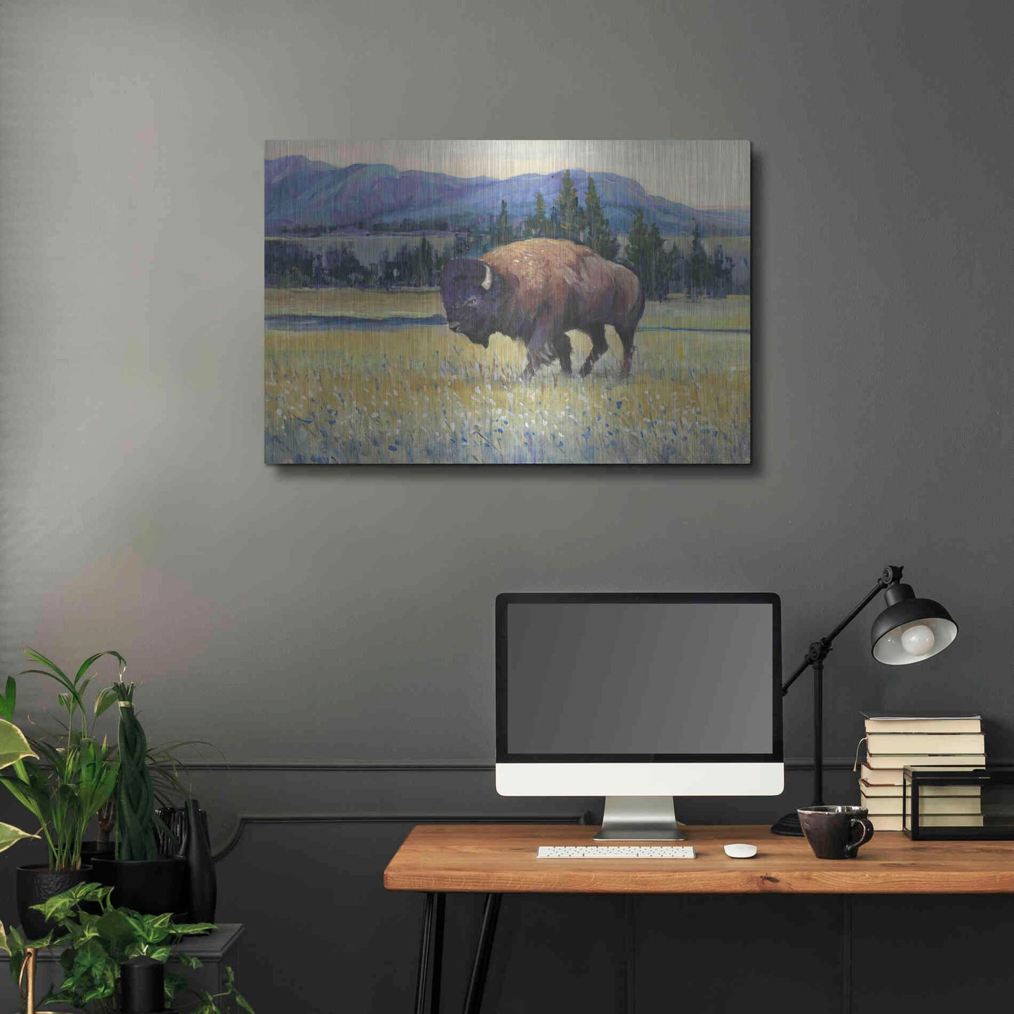 Luxe Metal Art 'Animals of the West II' by Tim O'Toole, Metal Wall Art,36x24