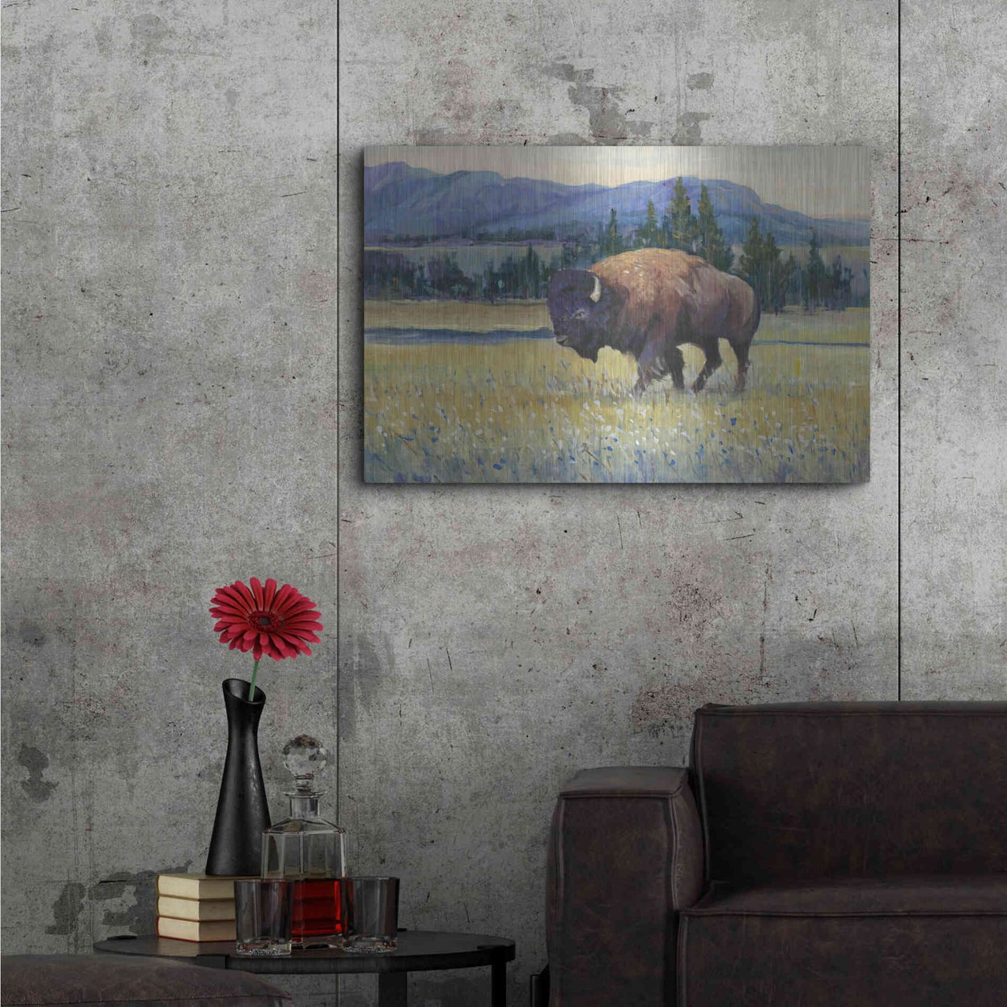 Luxe Metal Art 'Animals of the West II' by Tim O'Toole, Metal Wall Art,36x24