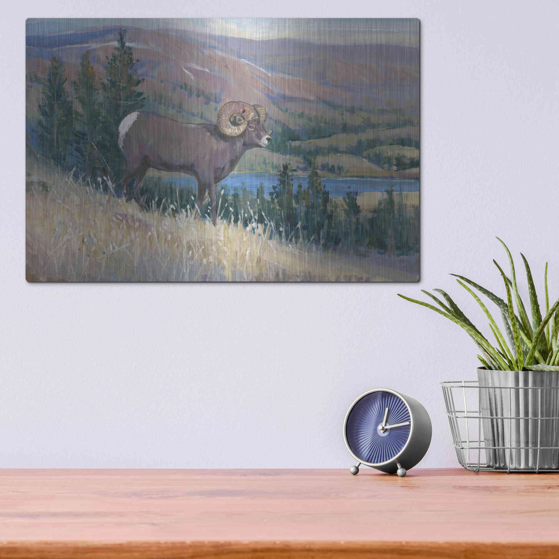 Luxe Metal Art 'Animals of the West III' by Tim O'Toole, Metal Wall Art,16x12