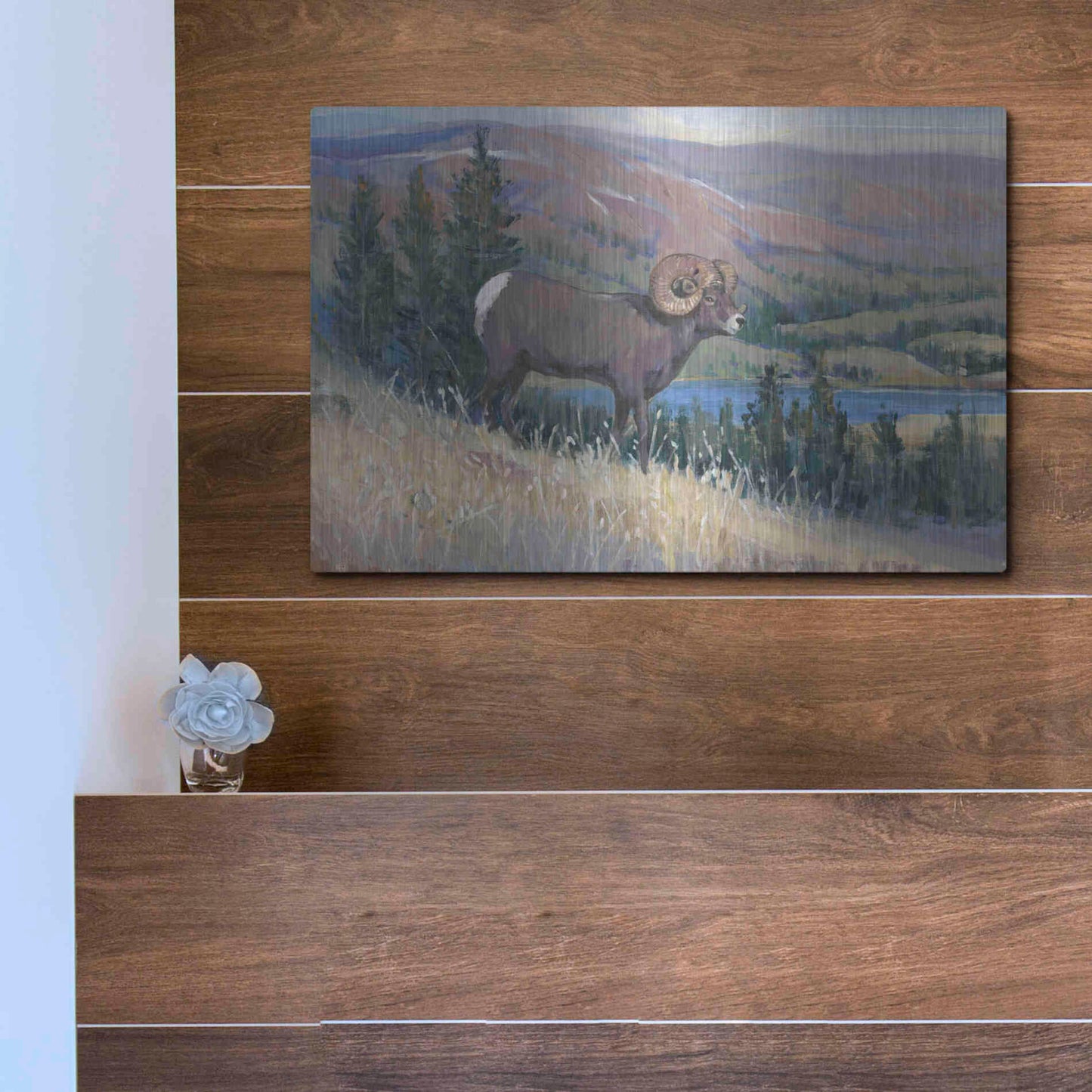 Luxe Metal Art 'Animals of the West III' by Tim O'Toole, Metal Wall Art,16x12