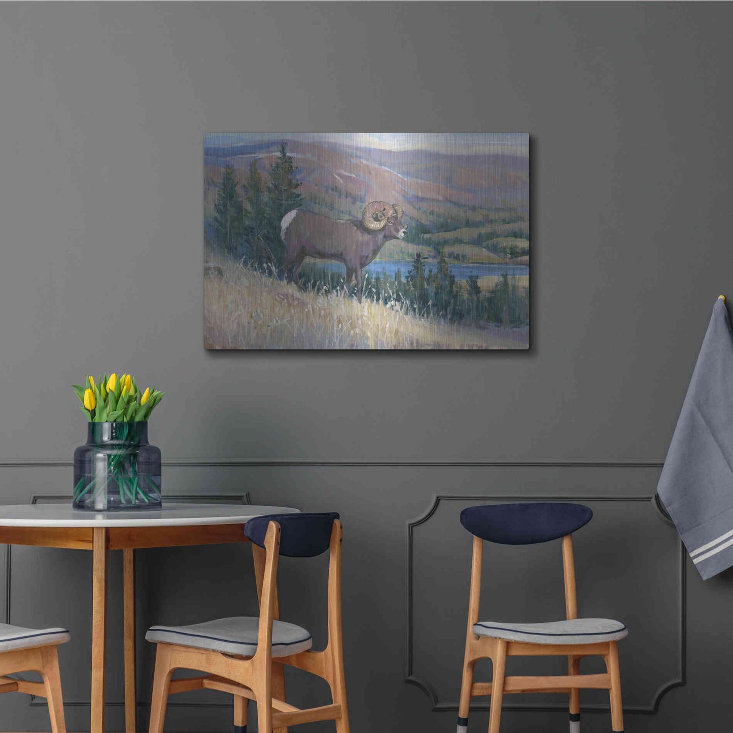 Luxe Metal Art 'Animals of the West III' by Tim O'Toole, Metal Wall Art,36x24