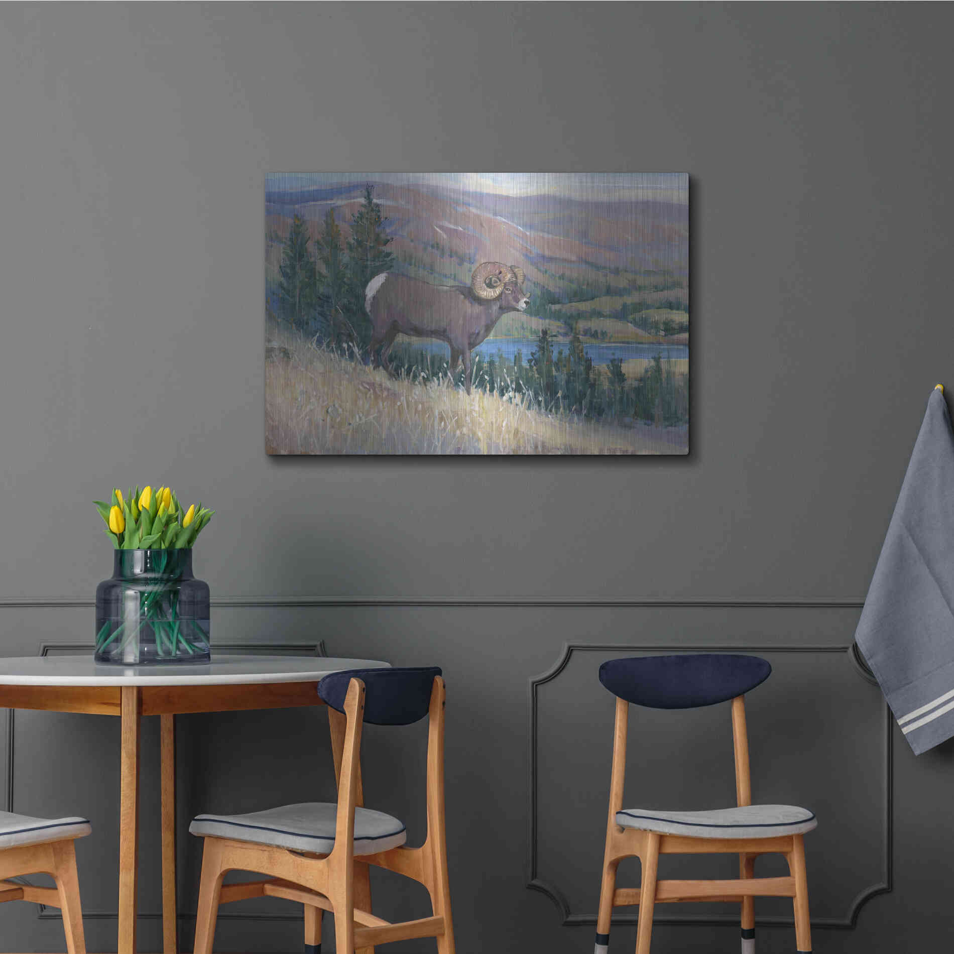 Luxe Metal Art 'Animals of the West III' by Tim O'Toole, Metal Wall Art,36x24