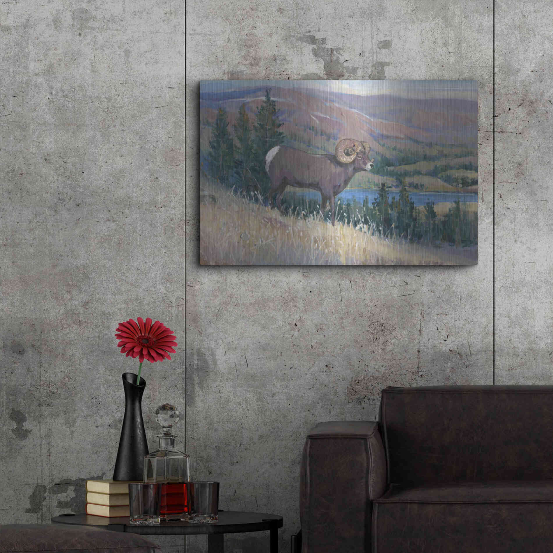 Luxe Metal Art 'Animals of the West III' by Tim O'Toole, Metal Wall Art,36x24