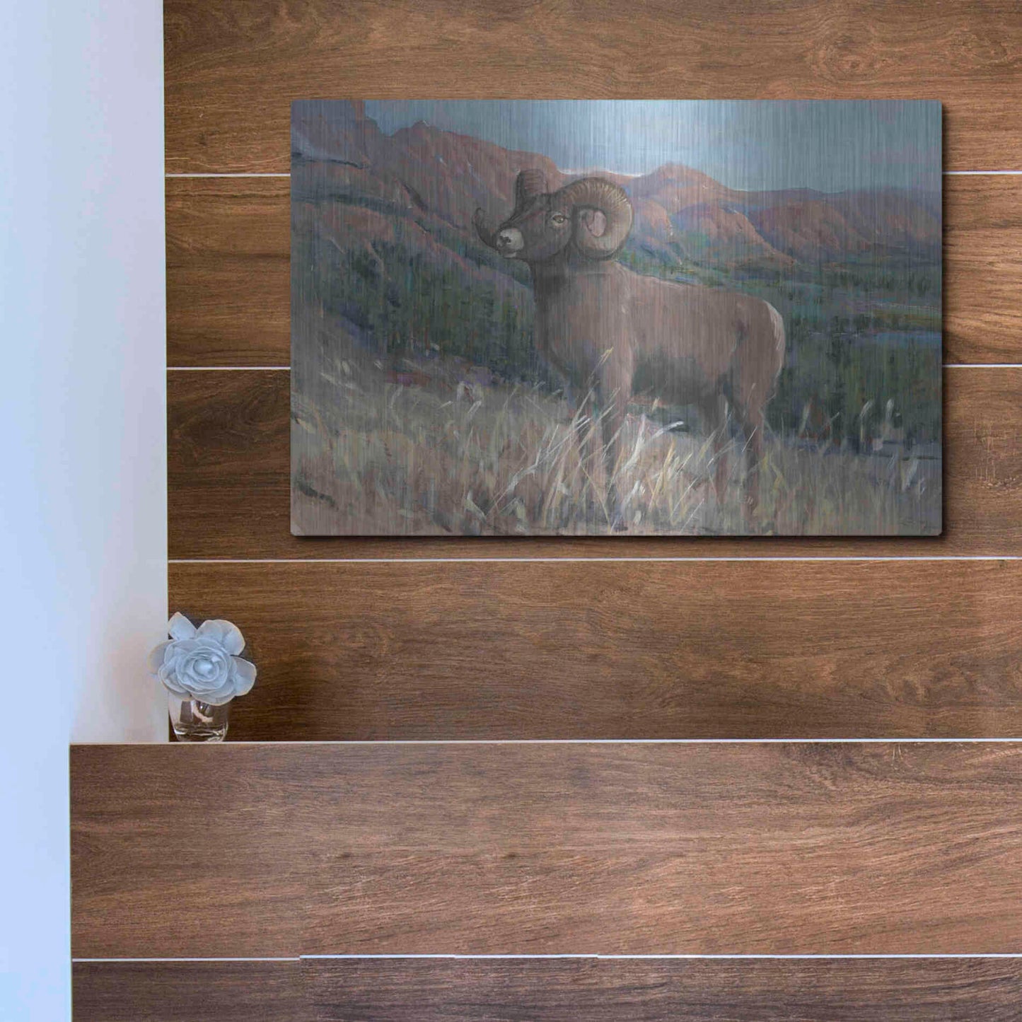 Luxe Metal Art 'Animals of the West IV' by Tim O'Toole, Metal Wall Art,16x12