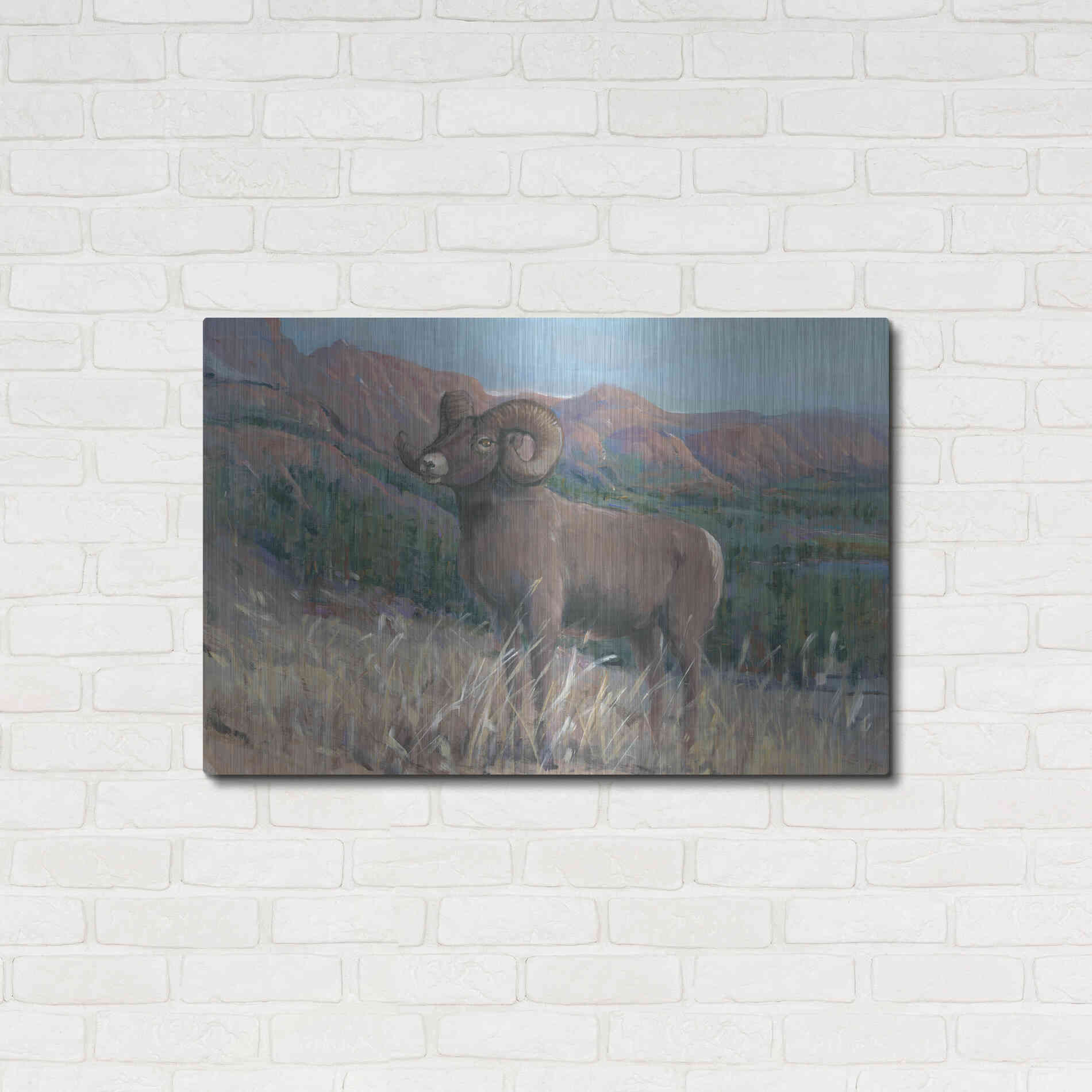 Luxe Metal Art 'Animals of the West IV' by Tim O'Toole, Metal Wall Art,36x24