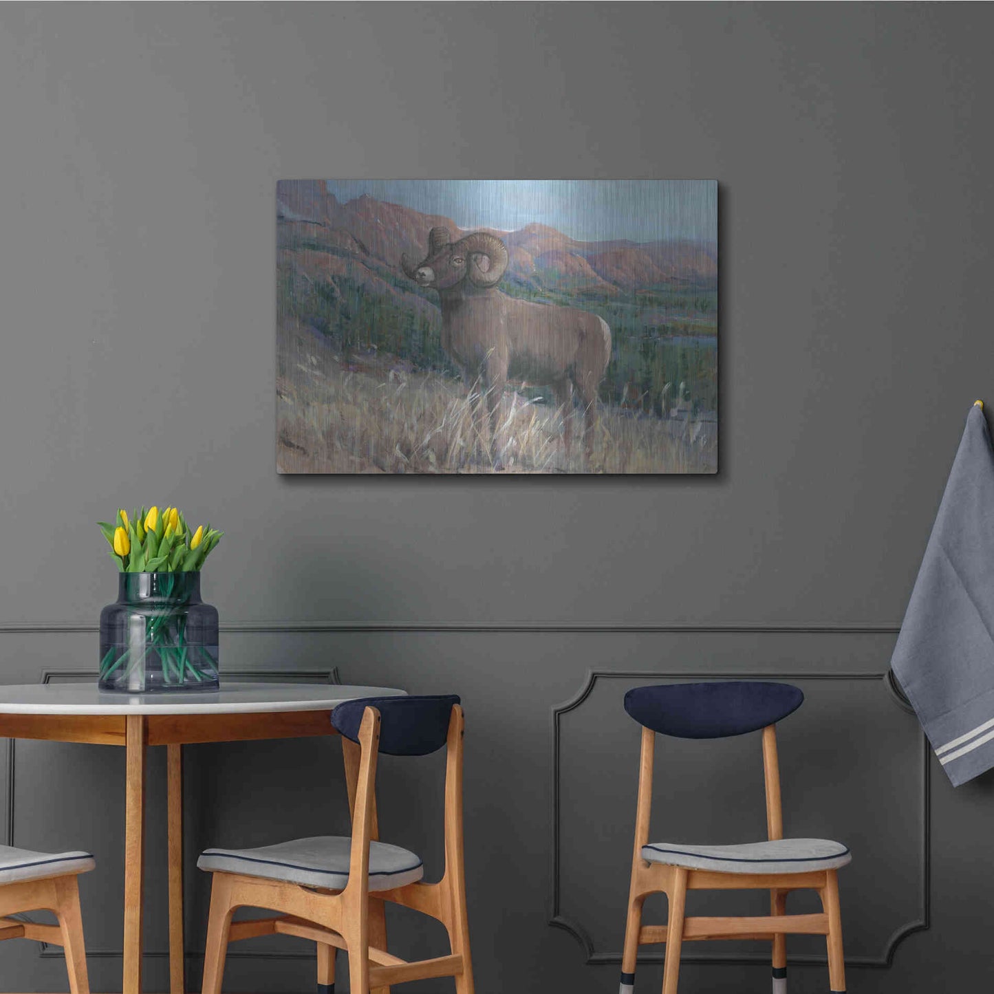 Luxe Metal Art 'Animals of the West IV' by Tim O'Toole, Metal Wall Art,36x24